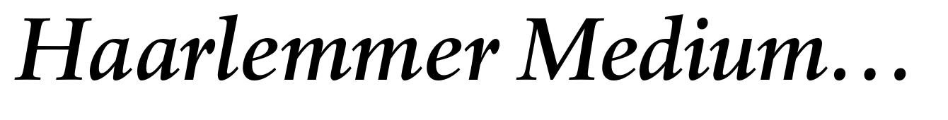 Haarlemmer Medium Italic